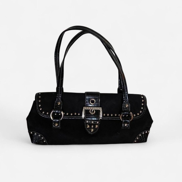 Kathy Handbags - Elegant Black Studded Women's Handbag